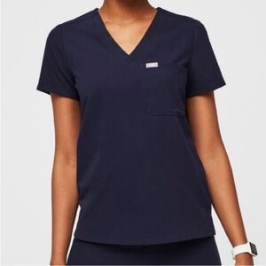 Figs Catarina One-Pocket Scrub Top Navy XS
